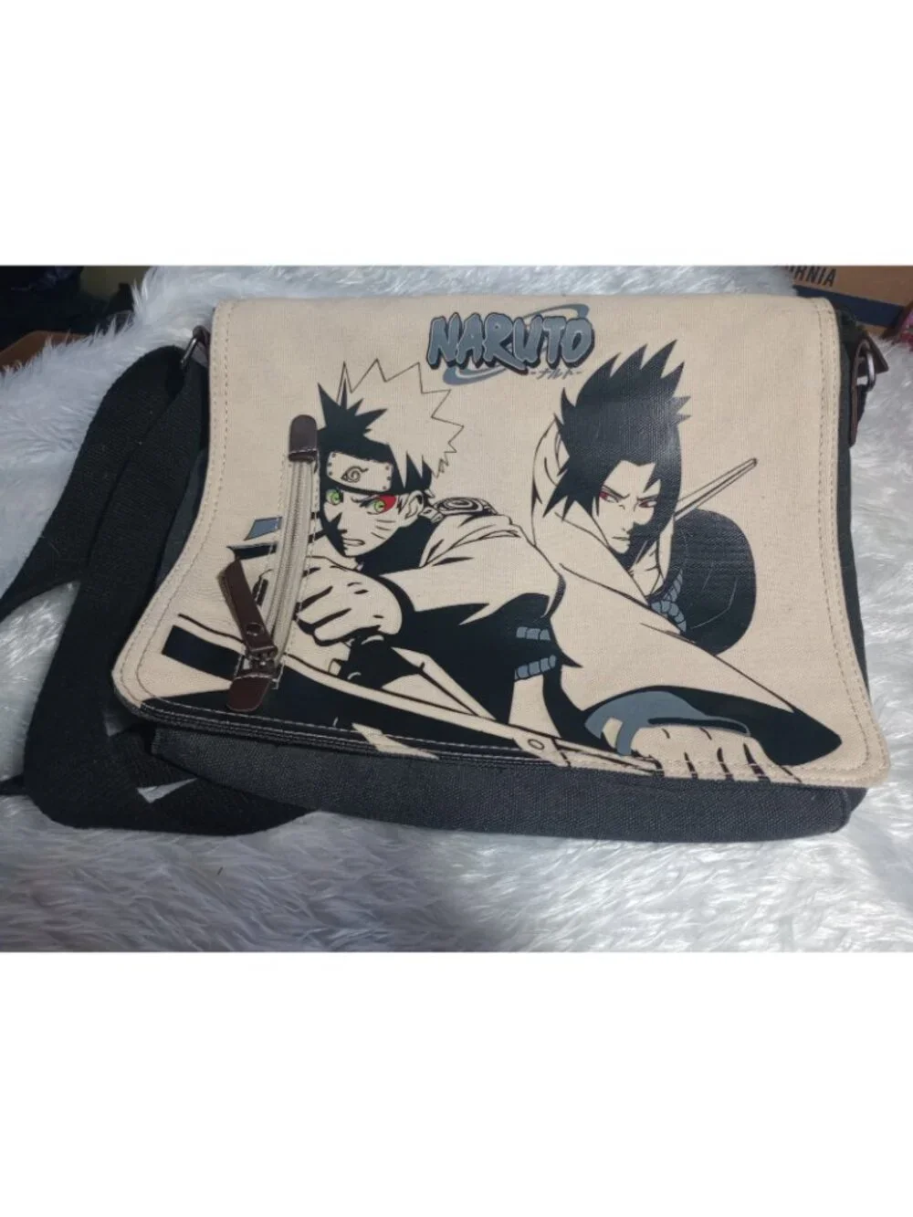 Naruto Canvas Messenger Bag Excellent Used Great Condition
